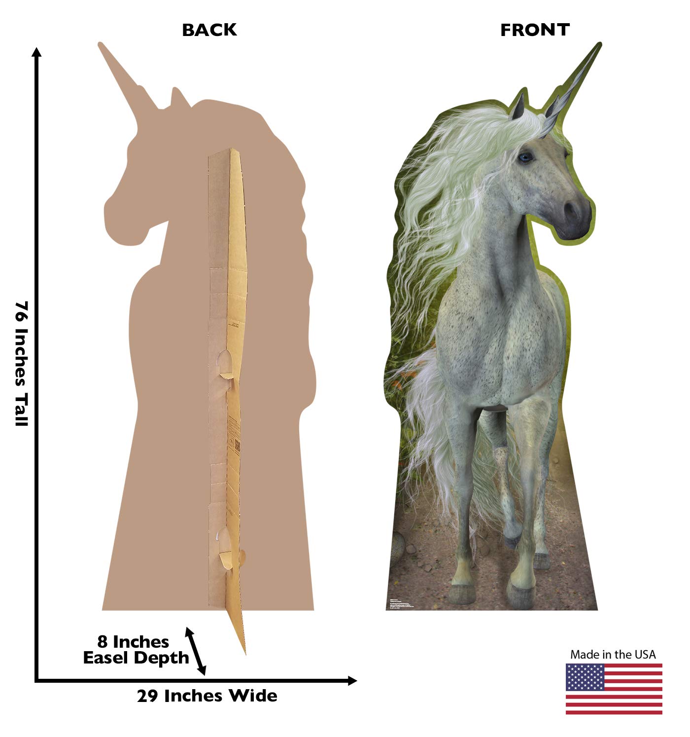 Cardboard People Unicorn Life Size Cardboard Cutout Standup