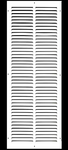 Rejillas de acero de ventilación de retorno de 12 pulgadas de ancho x 24 pulgadas de alto - Pared lateral y techo - Tapa de conducto de HVAC - Color