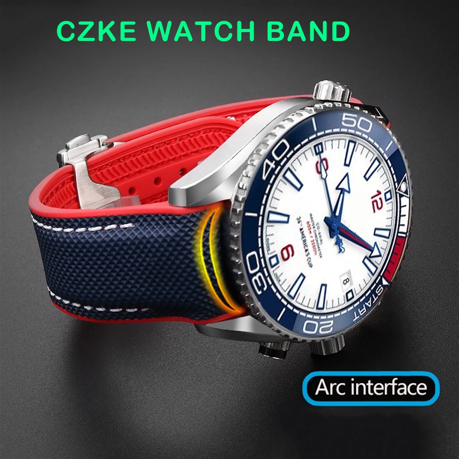 Silikonowy nylonowy pasek do zegarka Omega Seamaster 300 Speedmaster 8900 Planet Ocean 20 mm 22 mm 21 mm pasek do zegarka narzędzia, 20mm, Agat
