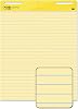 3M 651 Post-It Easel Pads, Ruled, 25 x 30, Yellow, Two 30 Sheet PadsCarton