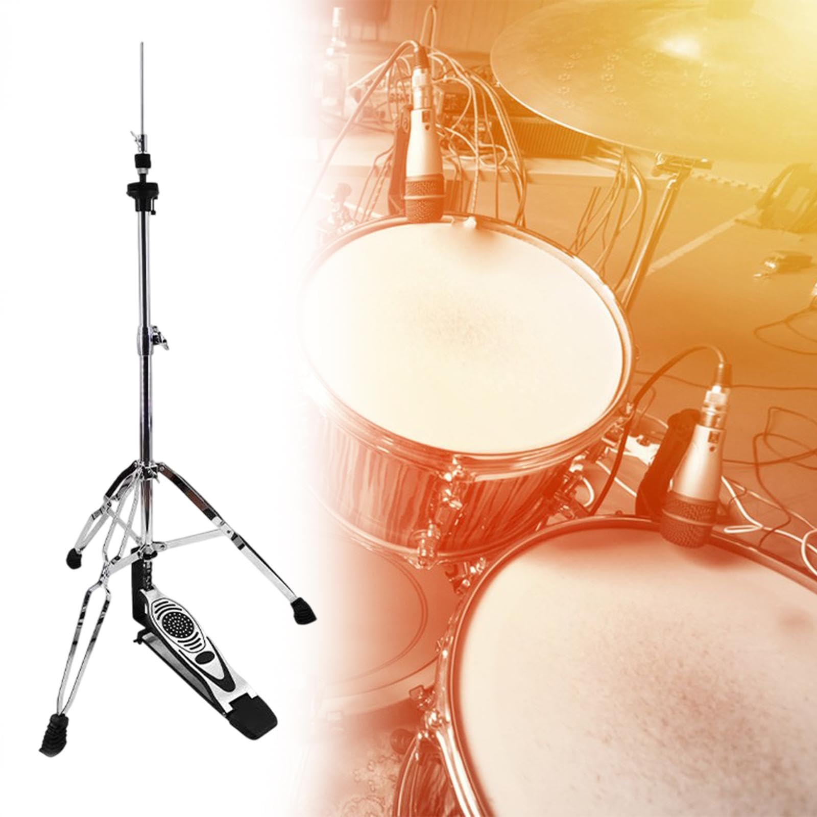Generic Hi Hat Ständer, Beckenständer für Zubehör für Schlagzeuger Und Musikinstrumente