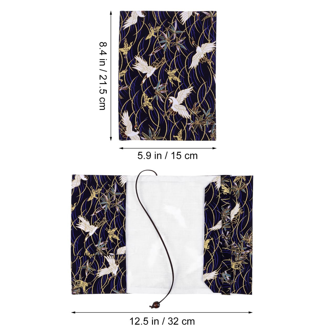 DECHOUS A5 Book Cover Sleeve Fabric Book Cover Protector Washable Book Dust Cover A5 Book Sleeve for Paperback Notebook Diary - Image 4