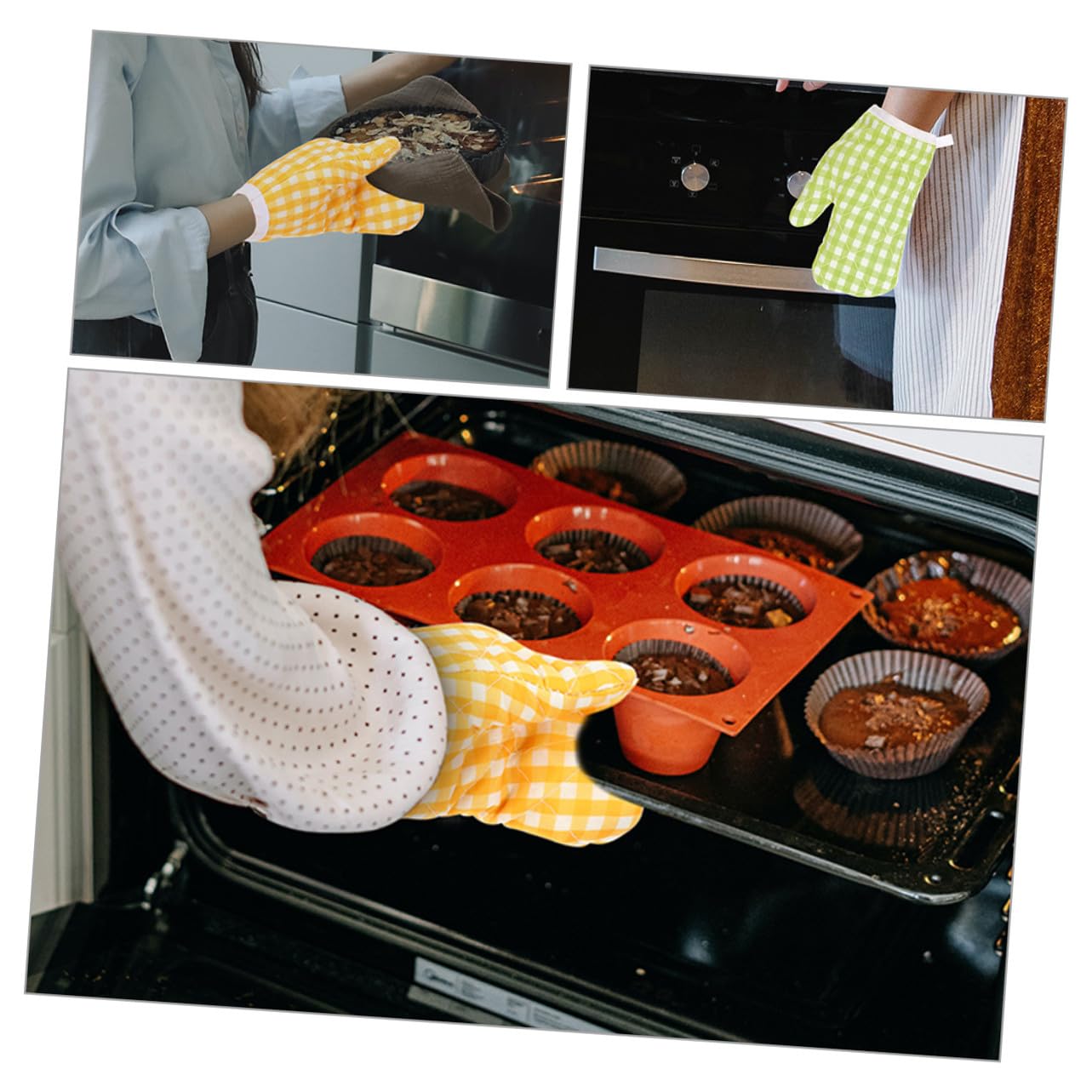 Toyvian Maniques Résistants à Chaleur pour Garçon et Filles Lot de 2 en Polyester Crochet Suspendre Cuisine Micro-Ondes et Barbecue