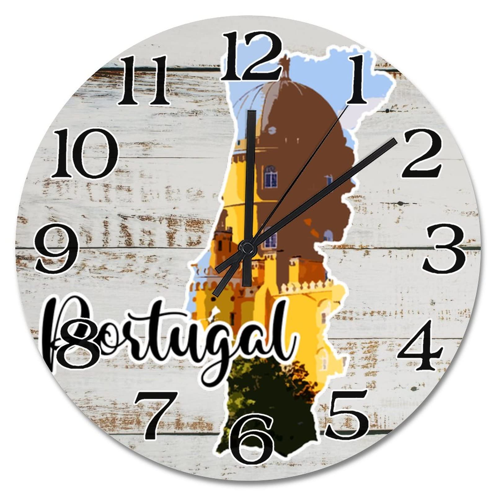 Horloge silencieuse Portugal sans tic-tac pour chambre