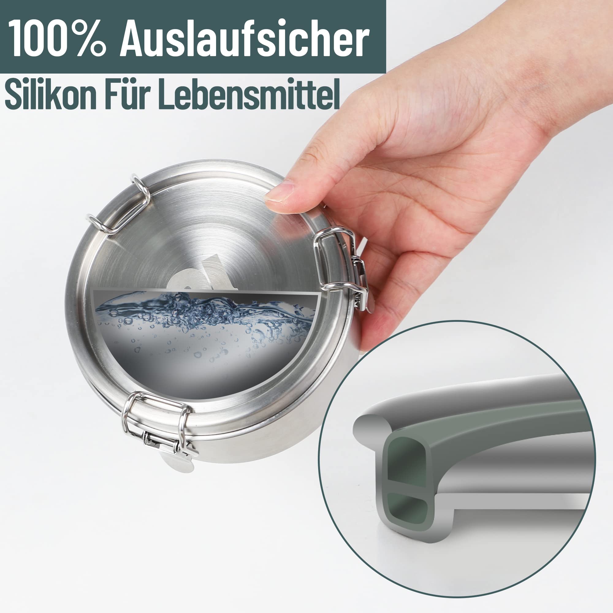 Scatola Per Burro In Acciaio Inox 304 - Contenitore Ermetico Per Cucina - Foto 10