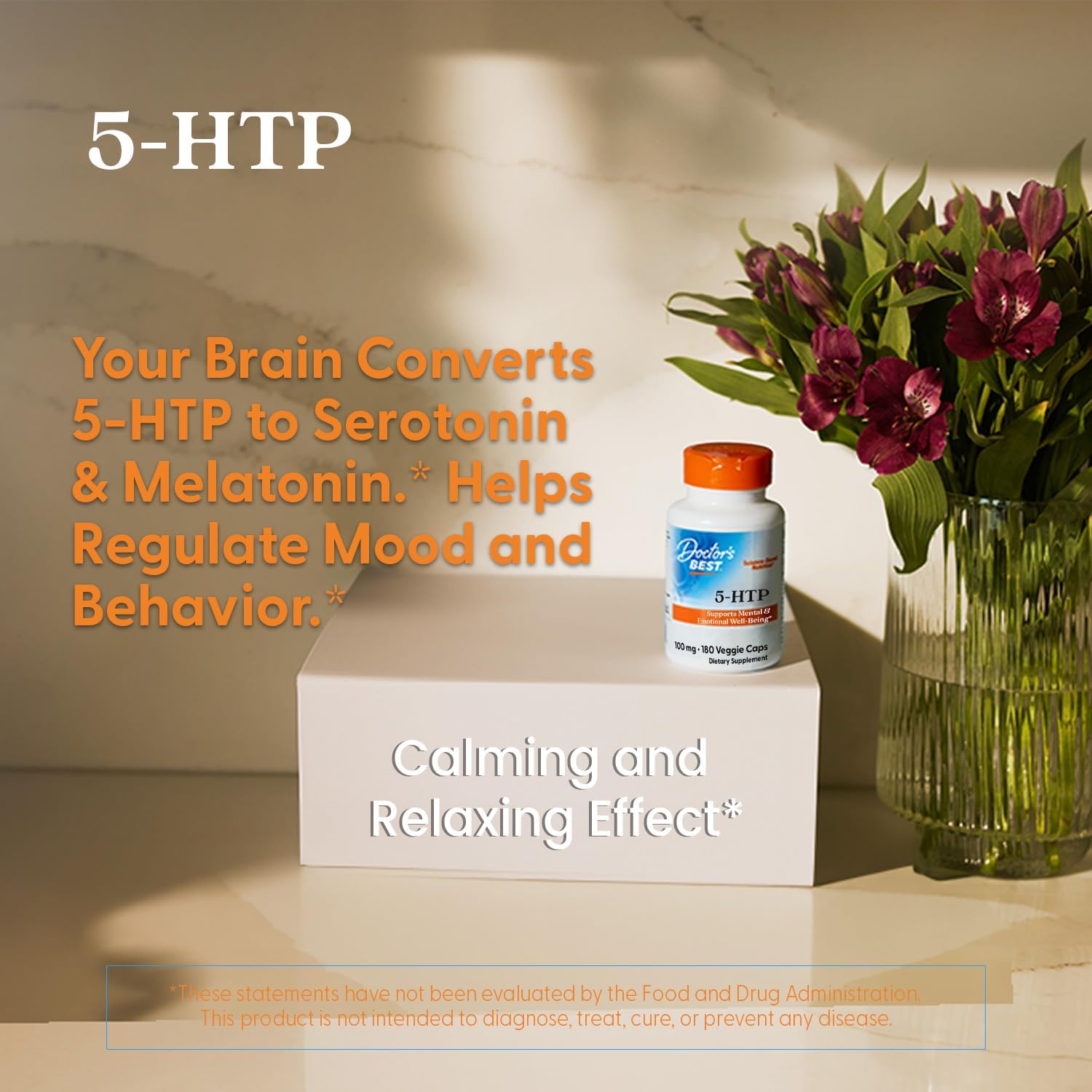 Doctors Best 5-HTP, Supports Mental & Emotional Well-Being, Non-GMO, Gluten Free, Soy Free, Vegan 180 Veggie Caps - Image 7