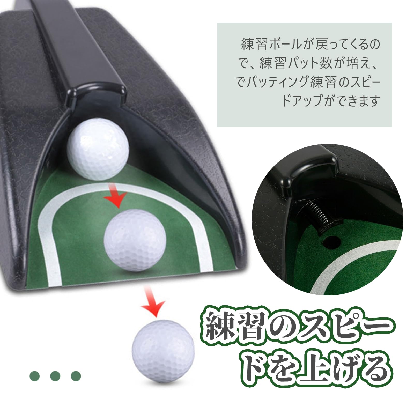 Amazon.co.jp: VTEERY(みさ) ルフ パター練習器具 自動 電池式 Amazon.co.jp: VTEERY(みさ) ルフ パター練習器具 自動 電池式