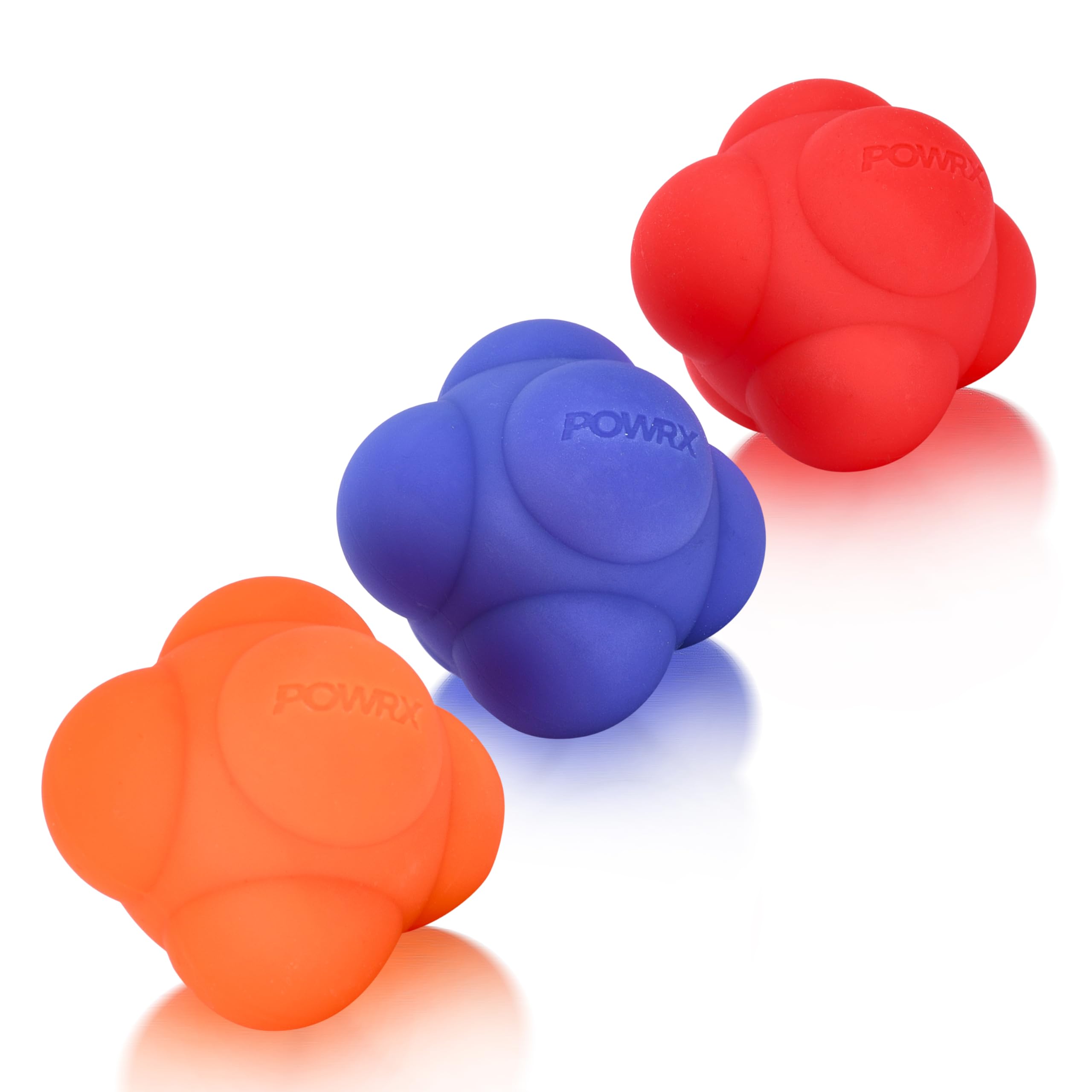 POWRXAgility Reaction Ball - Improve Your Reaction Time and Hand Eye Coordination - Reflex Ball - Excellent Grip - Perfect Training Device for Professional Athletes