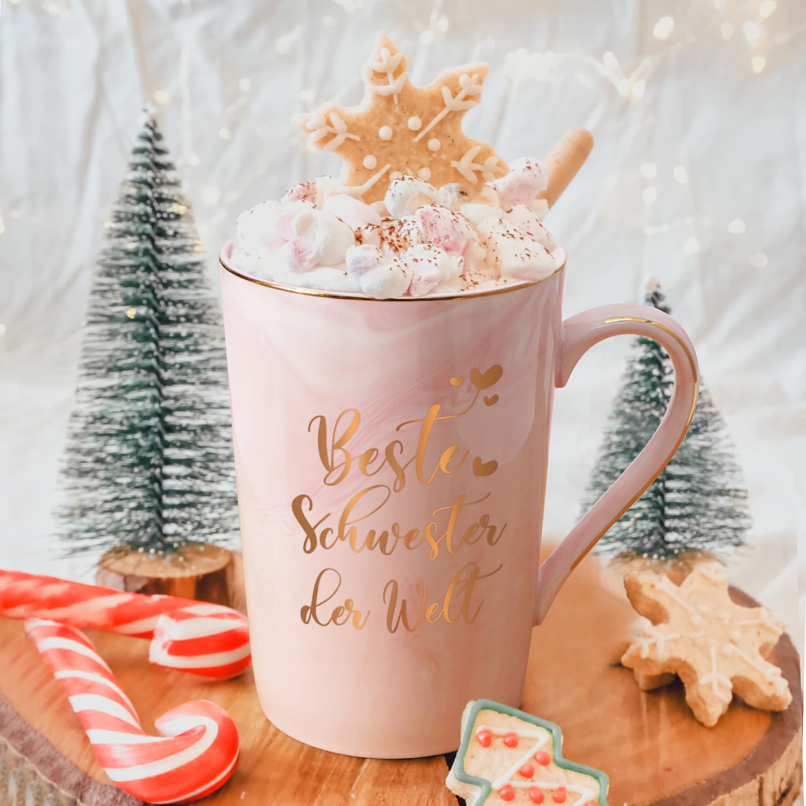 Joymaking Meilleur Ami Cadeau Personnalisé Pour Petite Amie Tasse à Café Avec Inscription En Allemand « Beste Freundin Der Welt », Cadeau