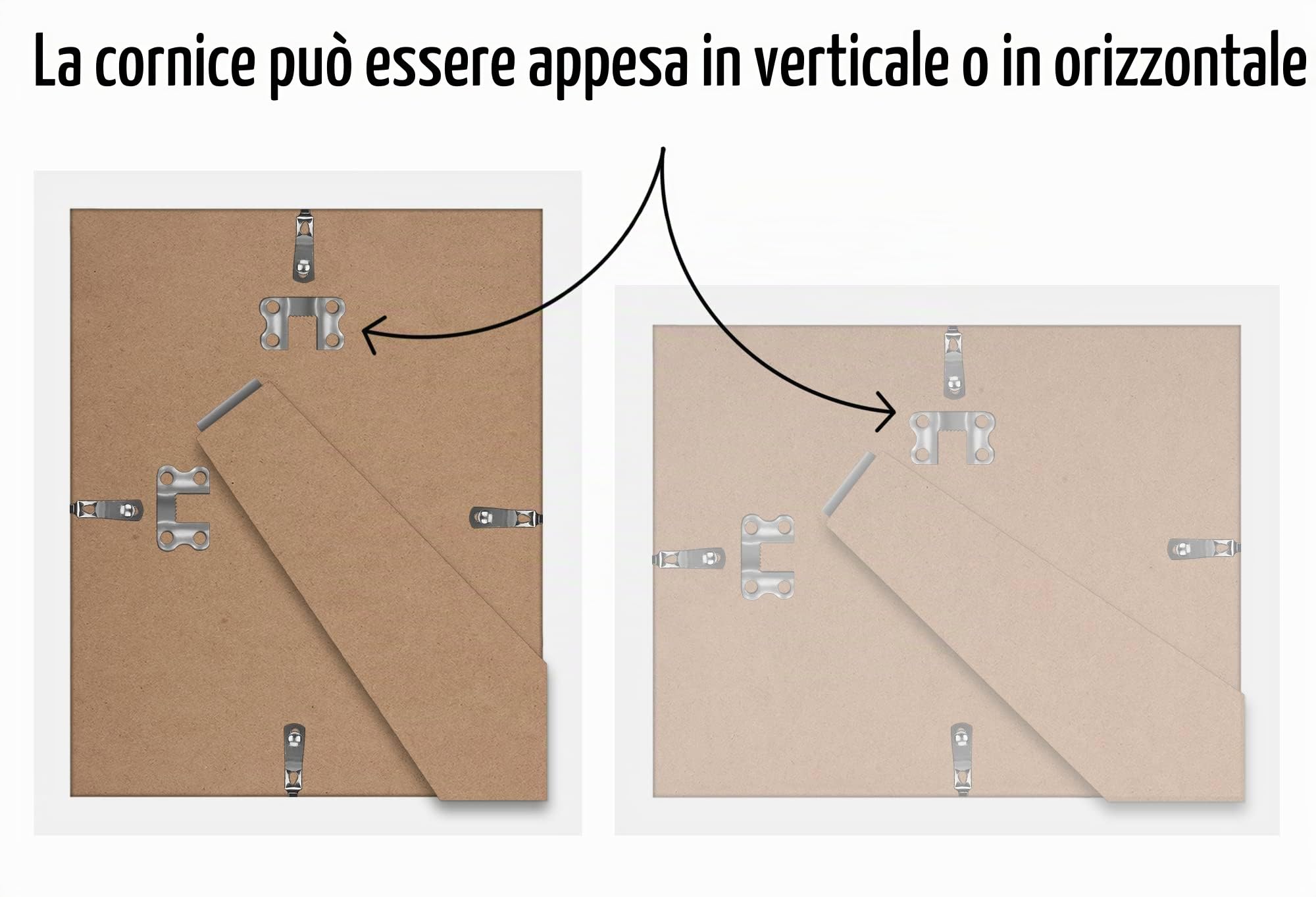 Americanflat Set di 5 cornici portafoto da 20 x 25 cm, da utilizzare come cornice per foto da 17,8 x 12,7 cm, con passepartout o cornice senza passepartout, formati orizzontali e verticali, per parete