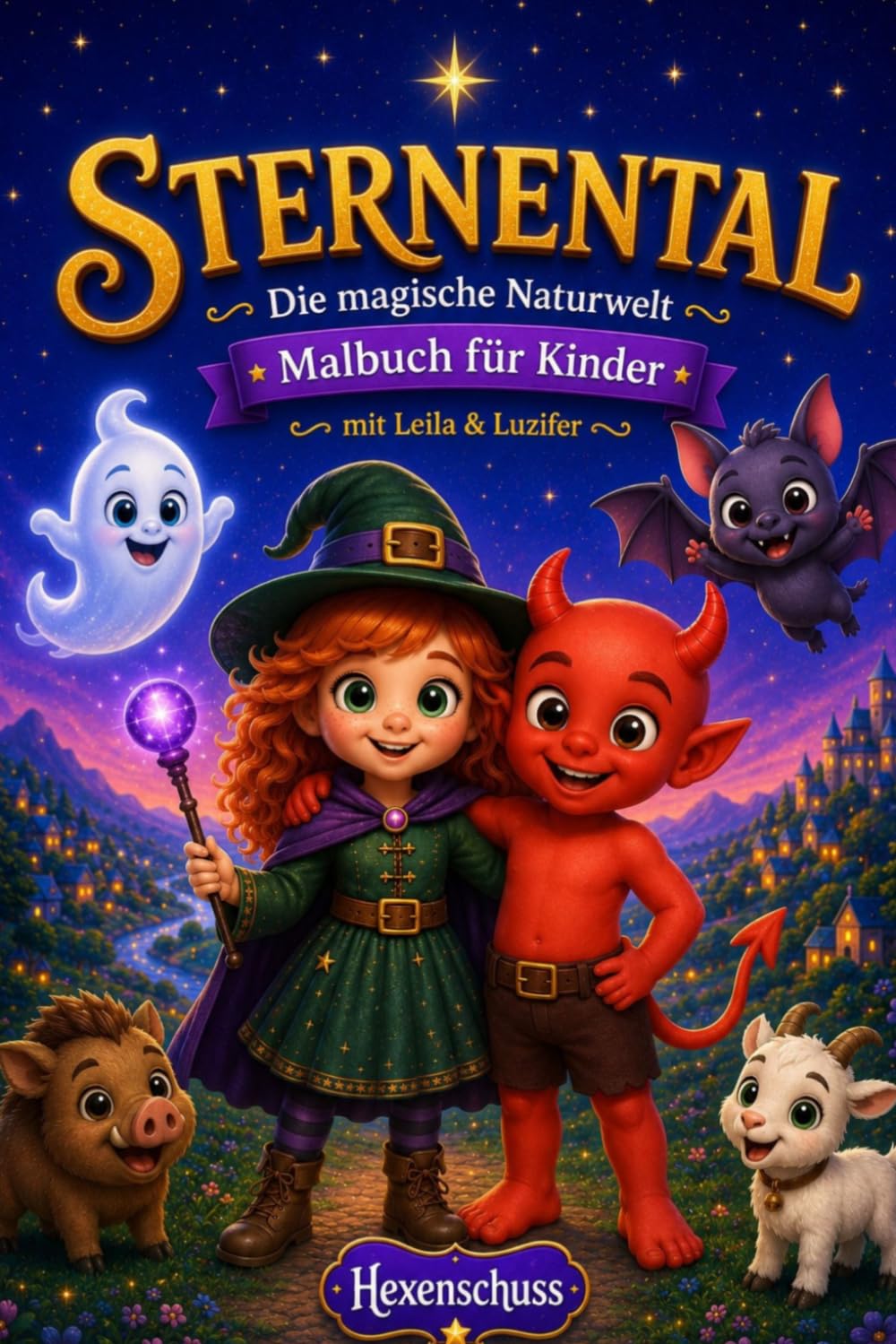 STERNENTAL Malbuch für Kinder: Die magische Naturwelt mit Leila & Luzifer