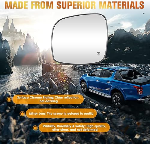 Miniatura 6 de Espejo calefactable para el lado izquierdo del conductor para Chrysler para Town & Country 2008-16, Dodge Grand Caravan 08-2020, RAM CV 2012-2015,