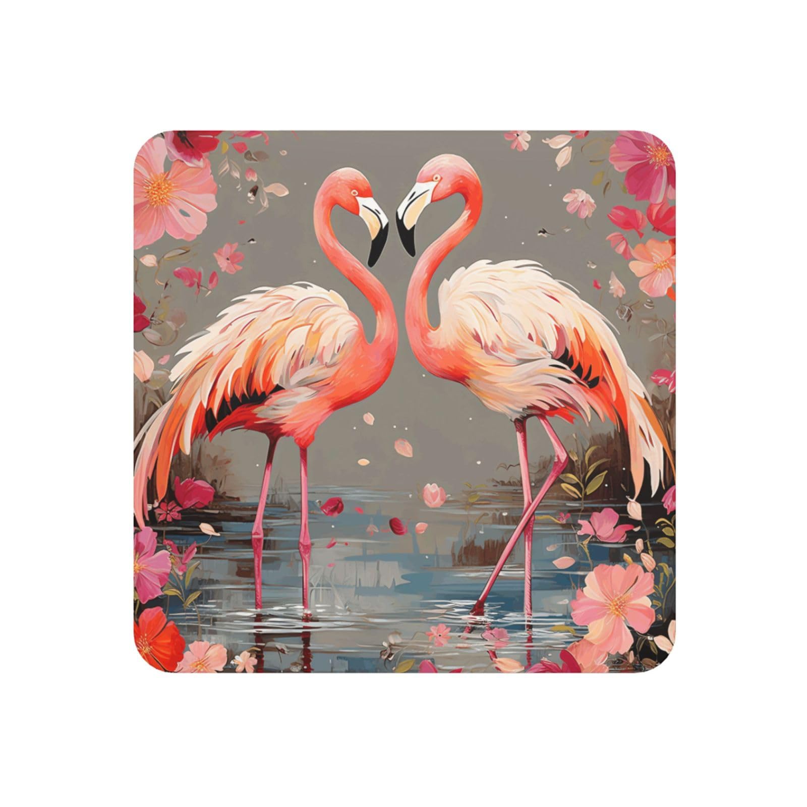 Flamingos and Flowers Fridge Magnets Cute Strong Refrigerator Magnets Fun Magnet for Locker Office Whiteboard Decor, Door Magnets Decorative Magnetic Stickers for Home Decor
