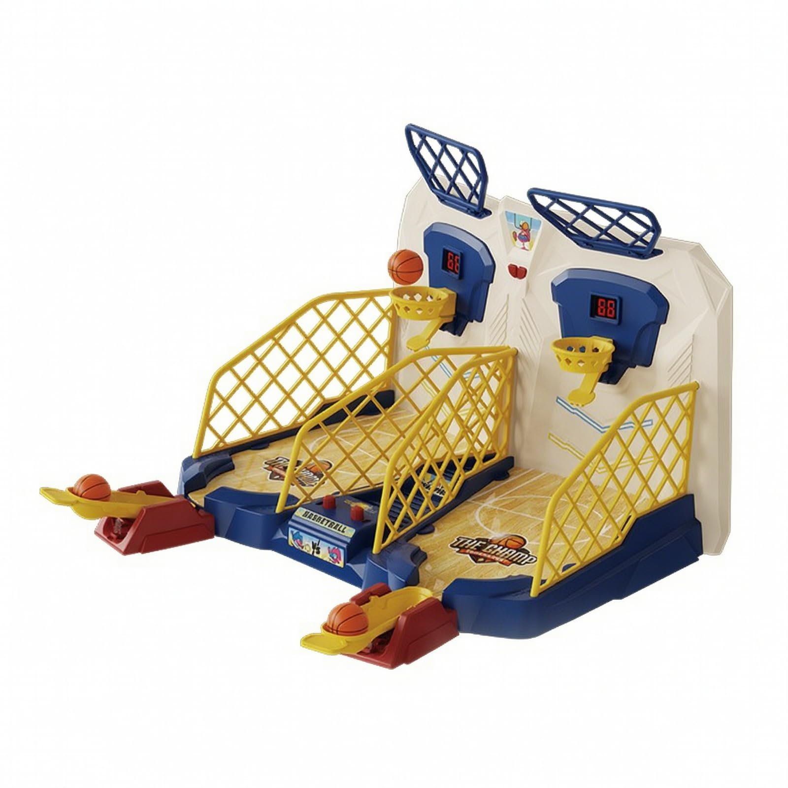 predolo Gioco di Palla da Tavolo Robusto | Resistente, Portatile, Gioco da Tavolo con Canestri e Lanciatori, per Attività Indoor, Famiglie, Coetanei , Stile A