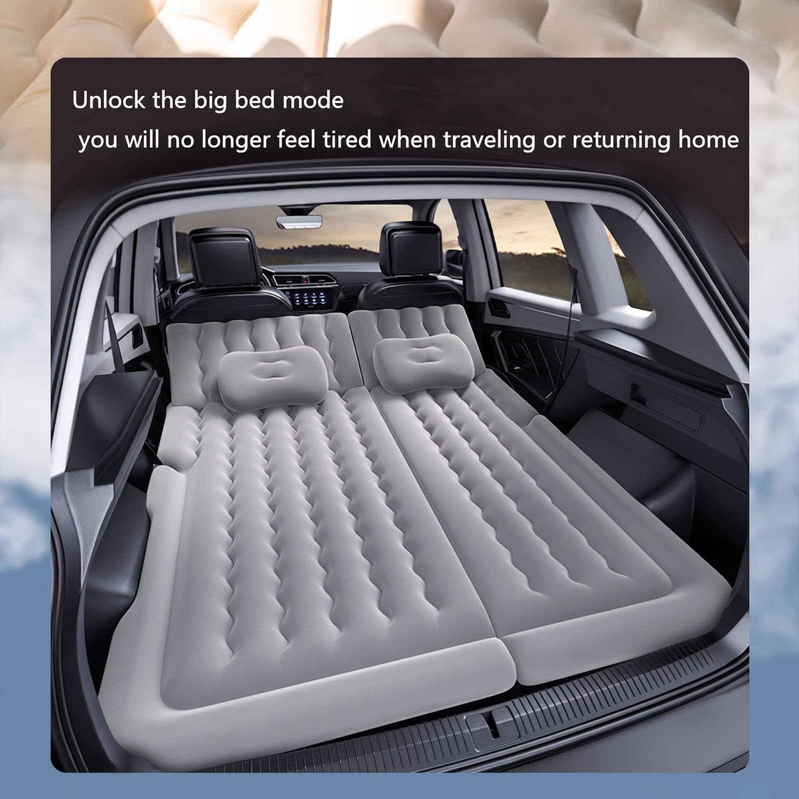 Materasso Gonfiabile Auto per Volvo V90 Cross Country 2026 2025-2020, Materasso Campeggio Letto Viaggio Portatile Accessori Auto per Bagagliaio Sonno Esterno