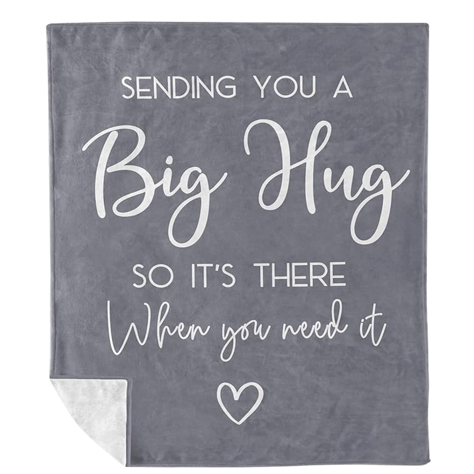Birthday Gifts For Women Blanket,Daughter Blanket,Get Well Soon Gifts for Women Men, Thinking of You Hug, Birthday for Mum Daughter Sister Friend, Healing Grey 150x130CM