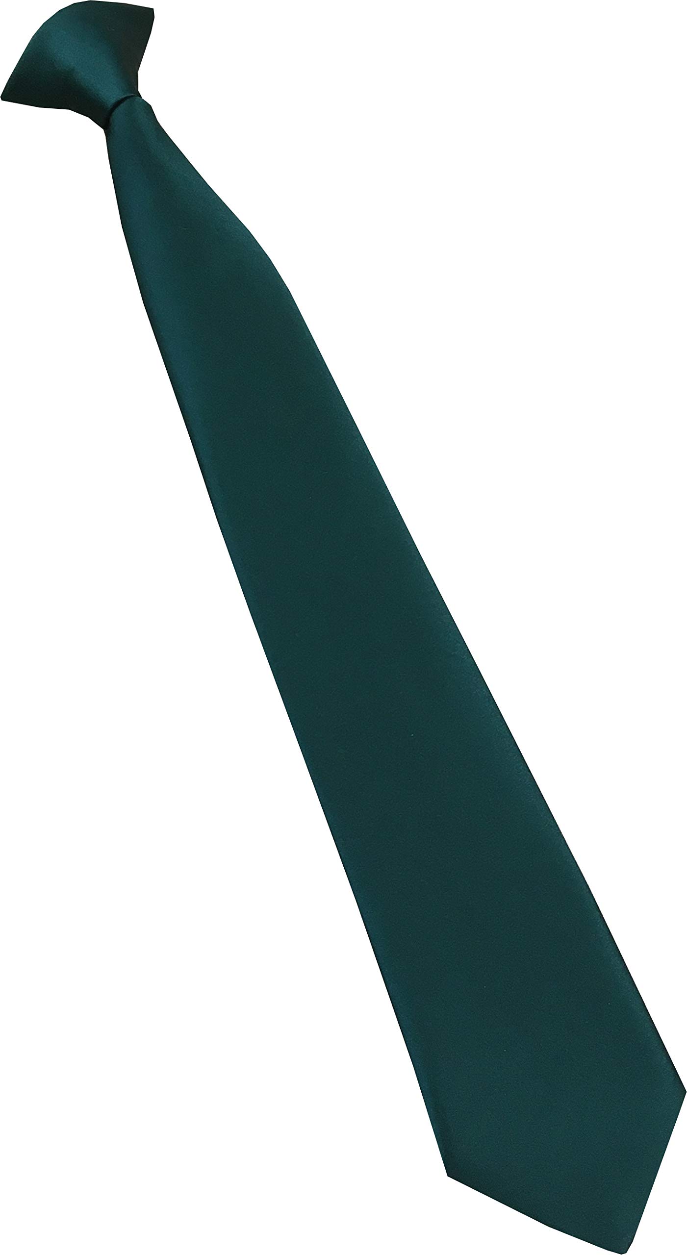Great British Tie Club Boys (Under 10's) Satin Clip On Ties (Bottle Green)