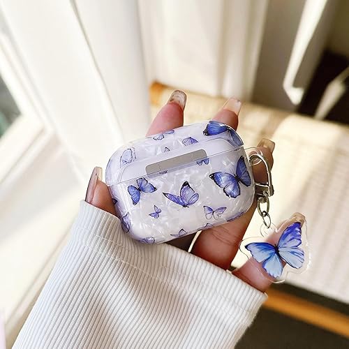 Miniatura 6 de Bonita funda para Airpod Pro 2 (20222023) con llavero de mármol blanco, funda protectora de TPU duro compatible con AirPods Pro de 2 generación para