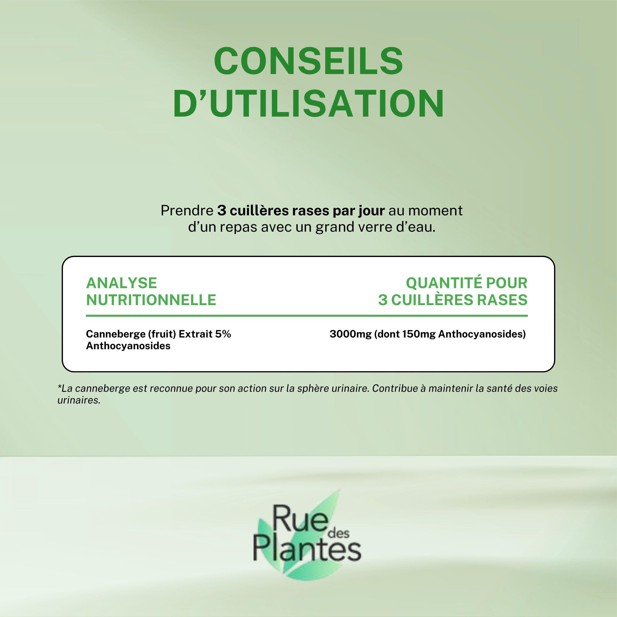 Canneberge Extrait 5% Poudre 500 g – Source d’Antioxydants Naturels, Soutient le Confort Urinaire & la Protection Cellulaire | Conditionnée en France, RUE DES PLANTES