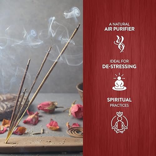 Miniatura 3 de HEM Champa Masala Varitas de incienso Paquete de 6 (total 120 varillas) Aromaterapia natural para meditación, relajación, purificación del aire y