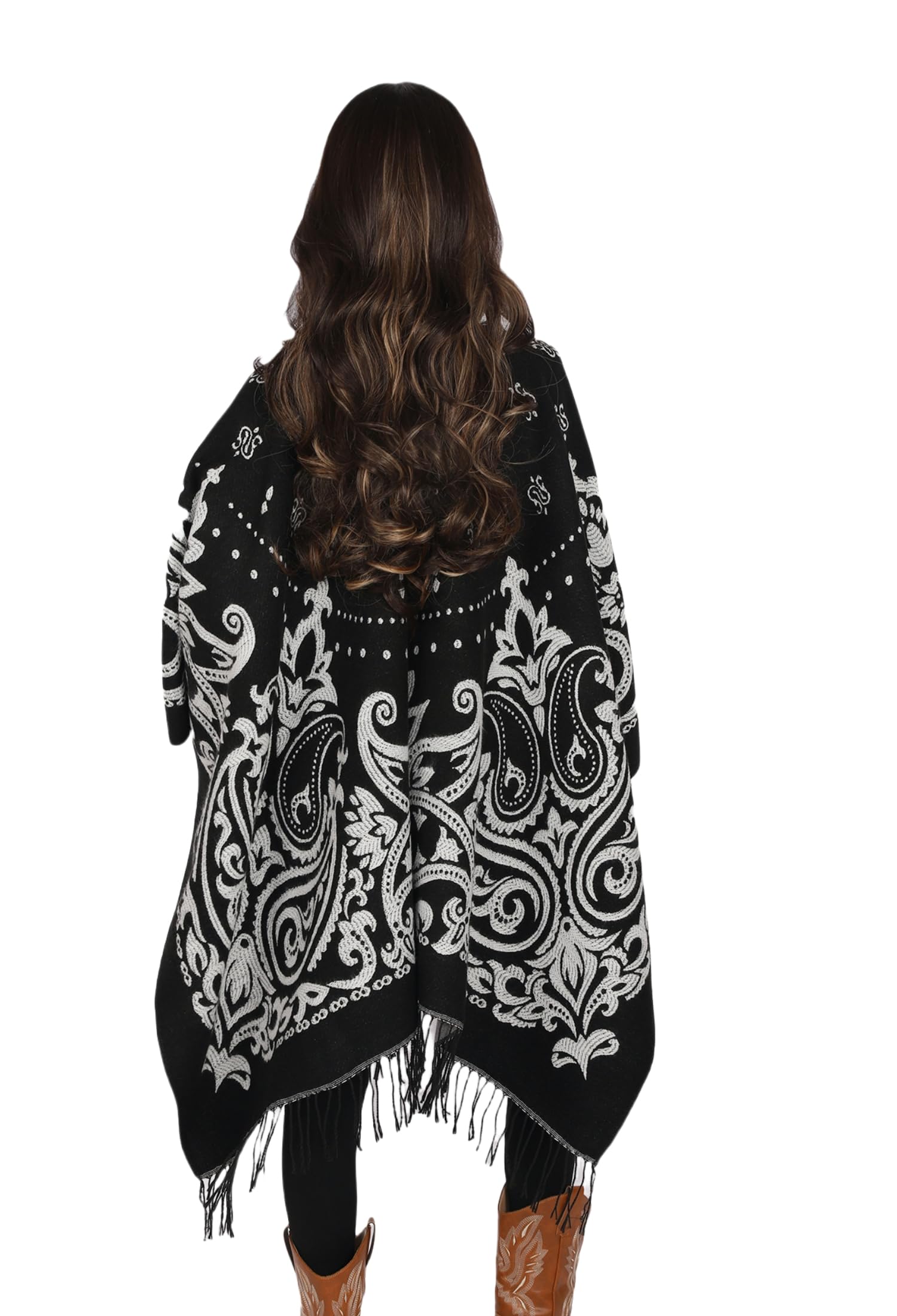 Chal para Mujer, Poncho Abierto, Cárdigan Capa, Suéteres Oversize para Otoño e Invierno