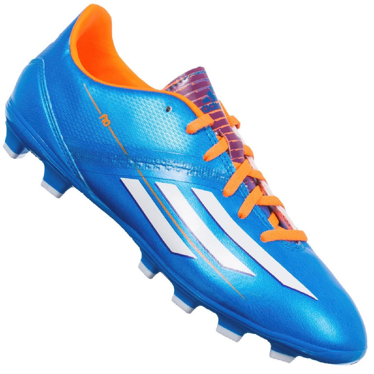 adidas-Çocuklar Adidas F10 TRX HG Kalıp Studs Mavi Beyaz Futbol
