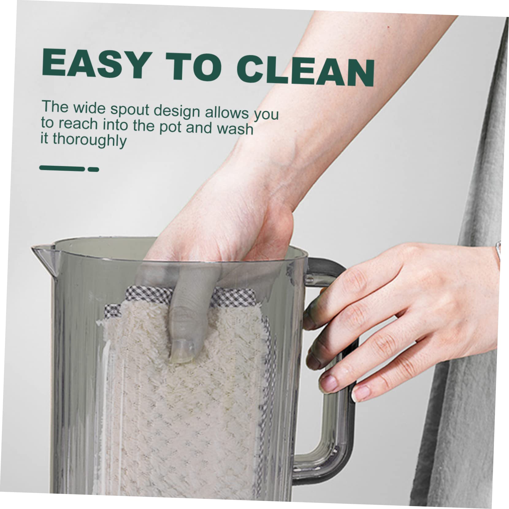 Healifty Jarra para Agua Fría de 2200ml para Hogar y Hotel, Tapa y Cuerpo de Plástico As, Gran Capacidad y Confiable para Bebidas Caseras