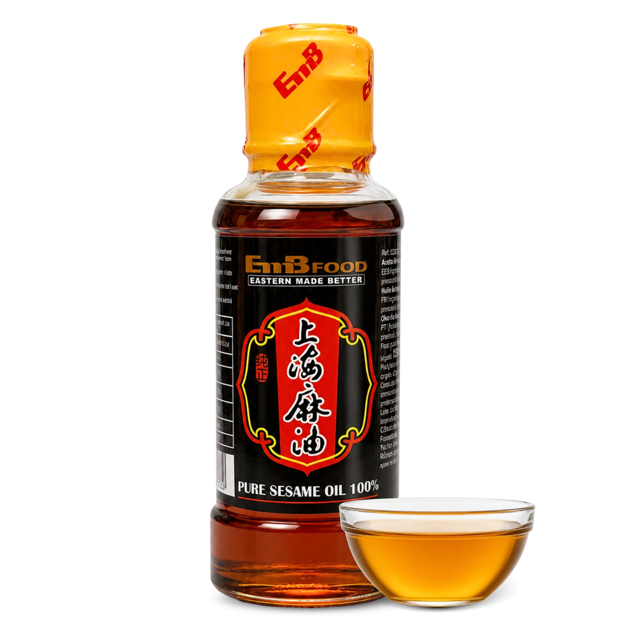 Aceite de Sésamo Puro 100% Tostado, 150 ml, para Wok, Ramen, Sushi