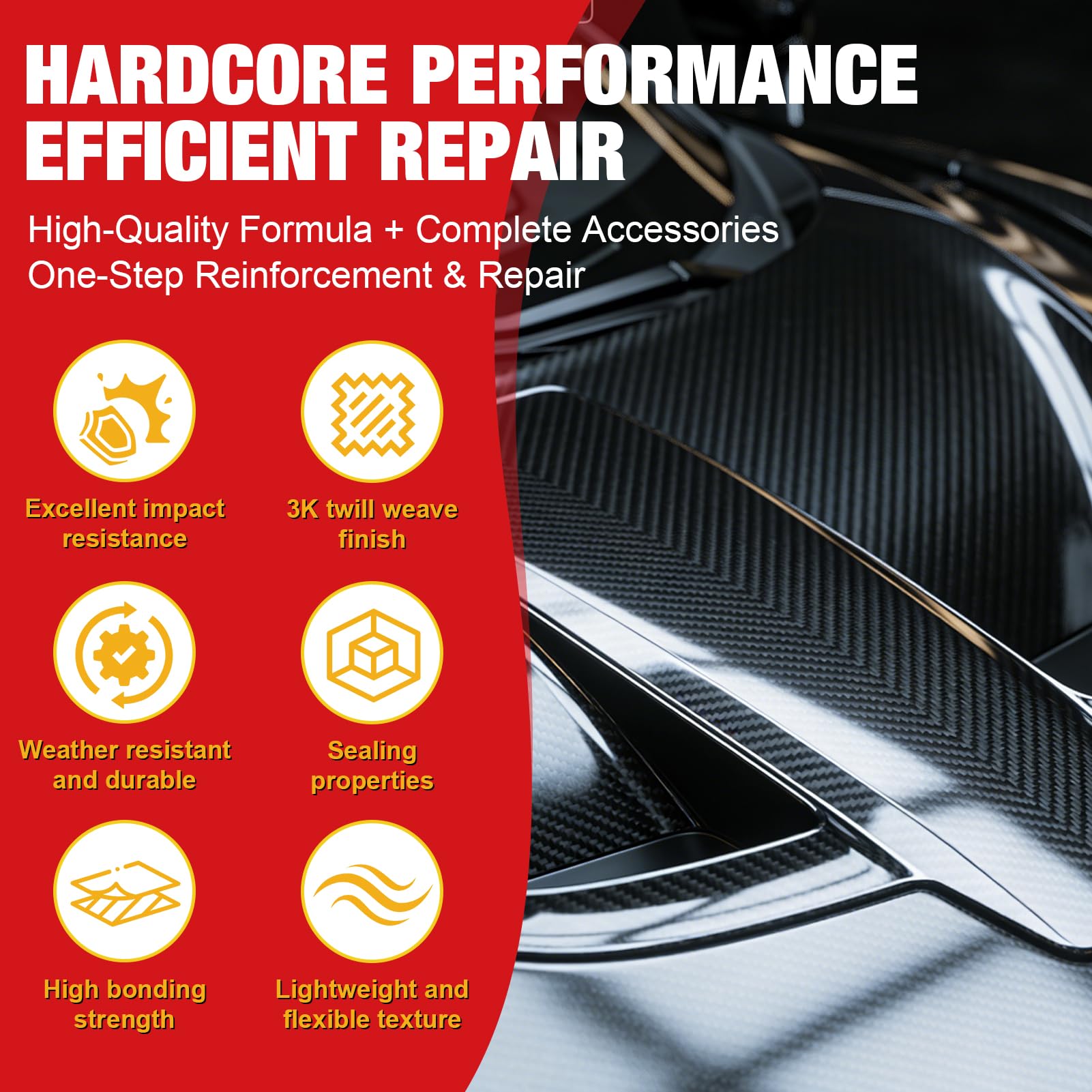 Carbon Fiber Repair Kit - Fix & Enhance! -3 Carbon Fiber Repair Kit - Fix & Enhance! -3
