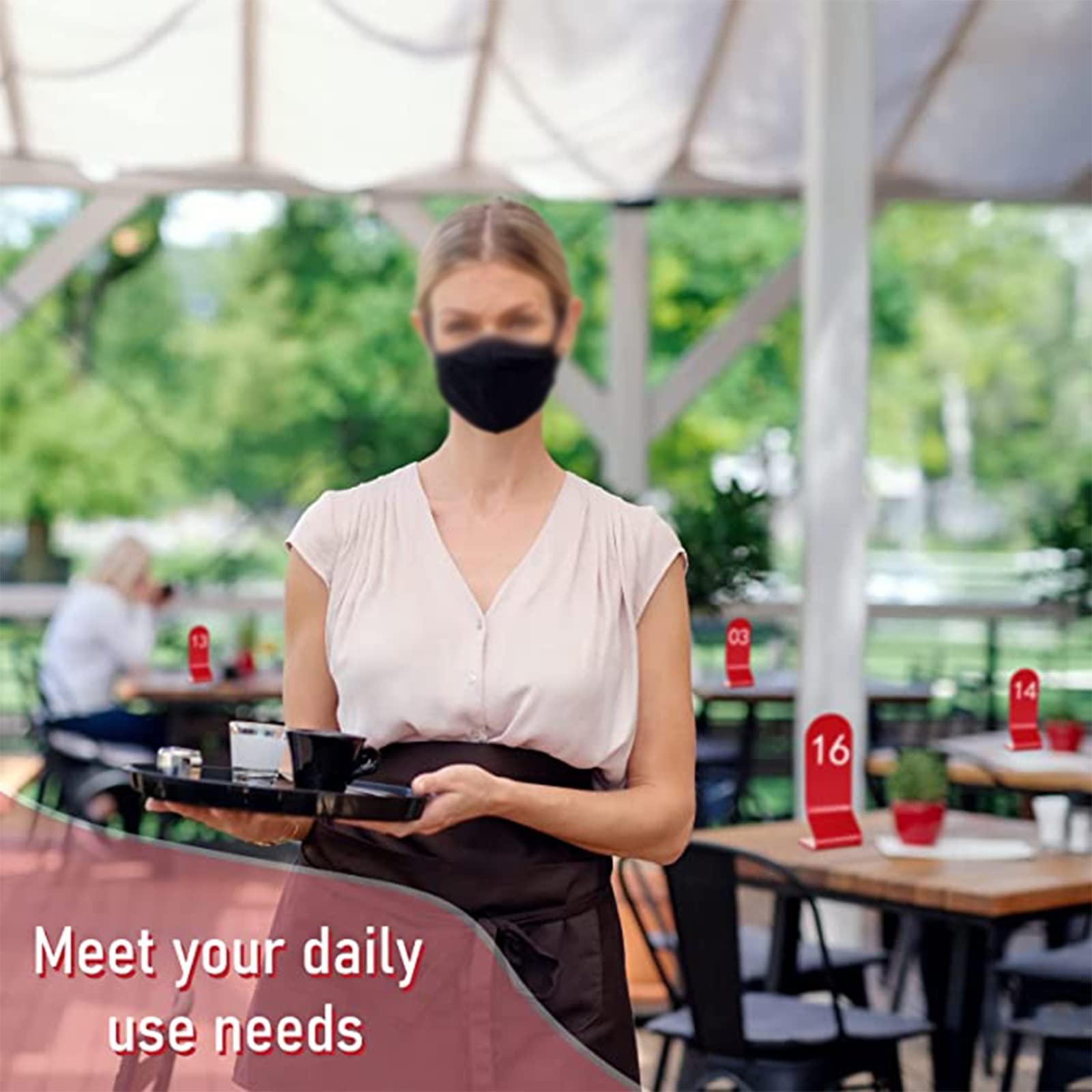 Acryl rote Tischnummern Schilder, Vertikale S-förmige doppelseitige digitale Hochzeitstischnummern, Herzstück Dekoration Hochzeitstisch, für Hochzeiten, Restaurants, Cafés, Partys, Bankette ( Color :