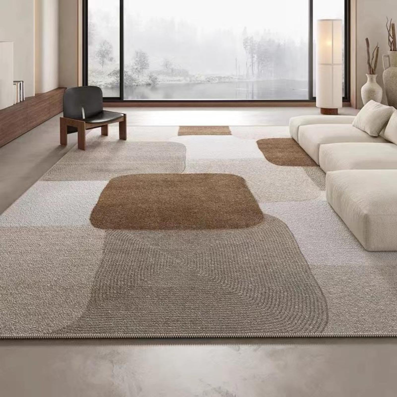 Tapis moderne géométrique 60x90 cm au toucher ultra doux pour un sol confortable