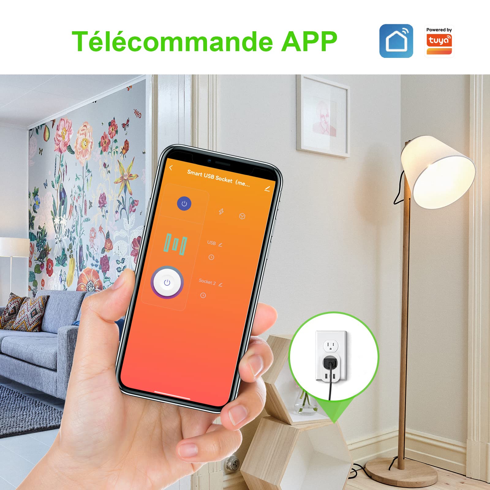 ANTELA Enchufe Inteligente WLAN(FR) 16A con 2 USB y 1 Type-C,con Alexa/Google Home,Medición del Consumo de Energía,Control de Aplicaciones, Control por Voz | Medición del consumo de energía, Compatible con Alexa/Google Home, Control de aplicaciones, Contr
