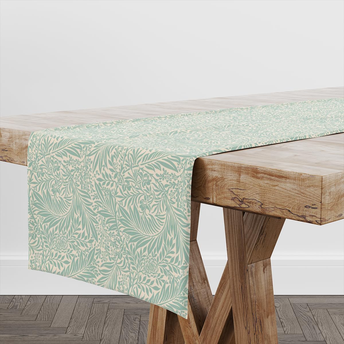 Harrison Cropper Duck Egg William Morris Larkspur Fabric Table Runner (Duck Egg)