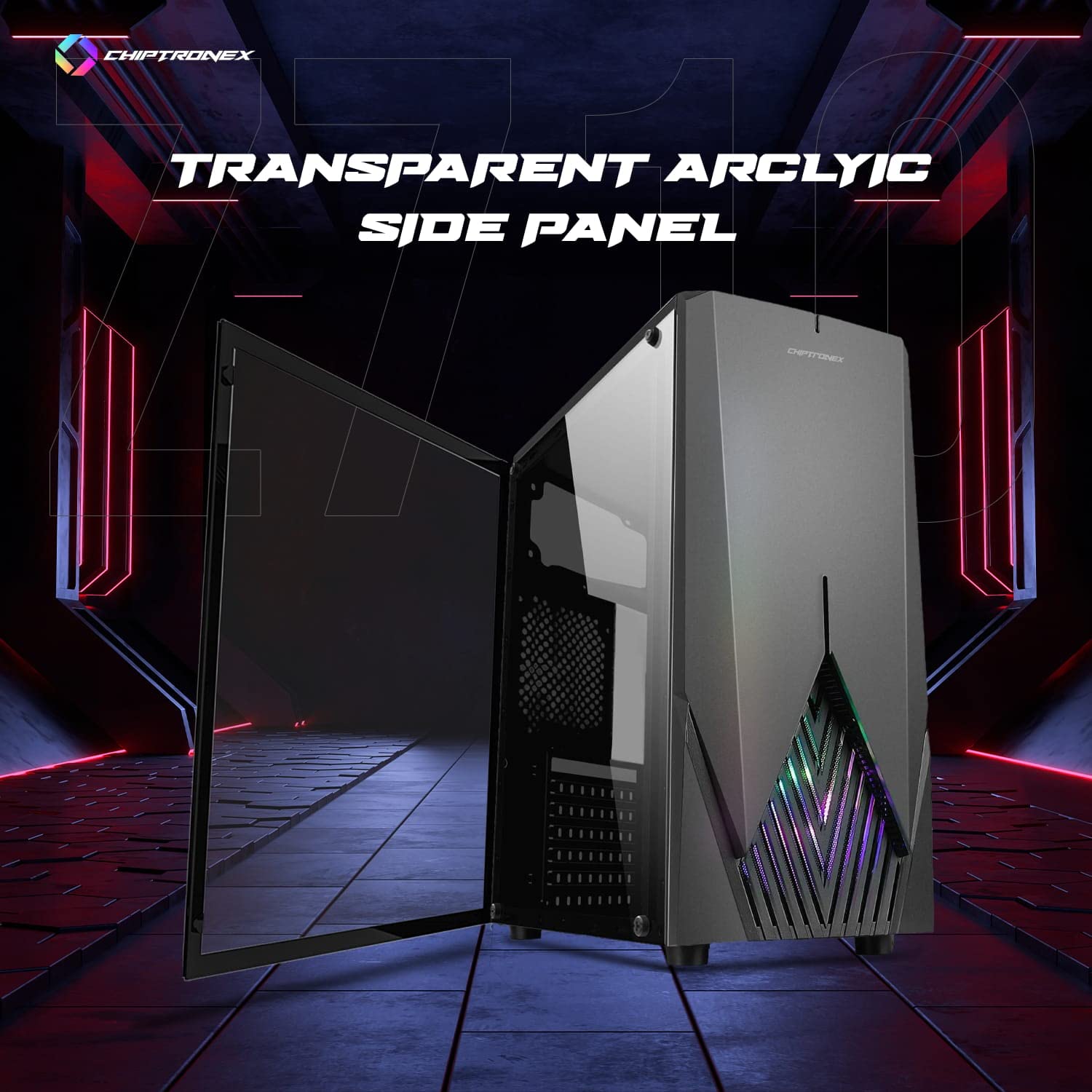 CHIPTRONEX Z710 Mid Tower ATX Gaming USB 3.0 Gaming case