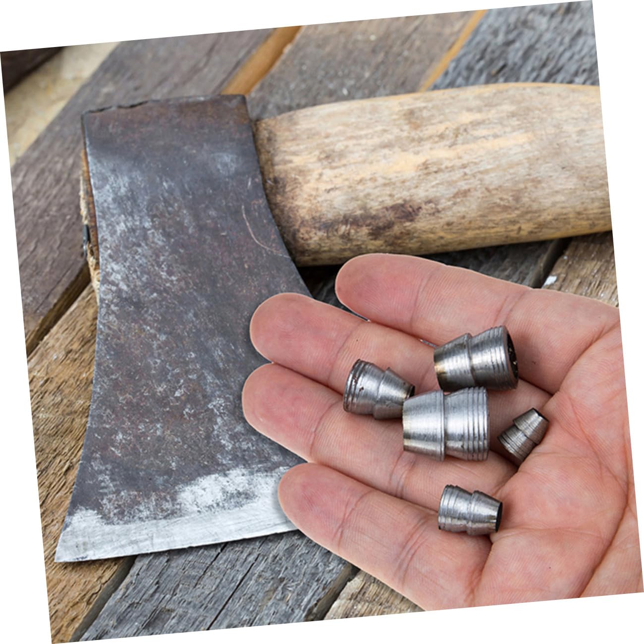 Gadpiparty Cuneo di Metallo Manico per Martello 20 Pezzi 8mm Utensili Manuali per Installazione Rinforzo Resistente per Lavori Domestici e Campeggio