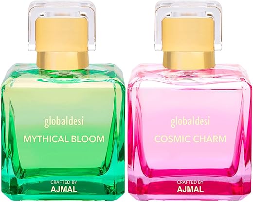 Global Mythical Bloom & Cosmic Charm Pack of 2 Eau De Parfum 100ML for Women Crafted by Ajmal