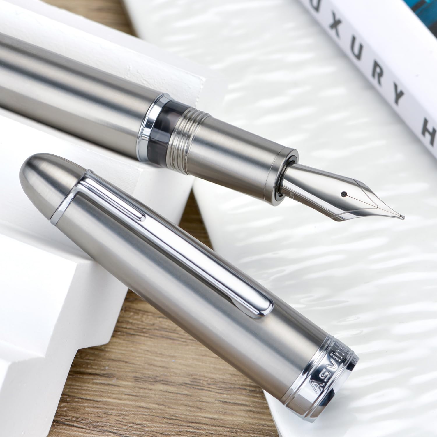 Amazon.com : Asvine J16 Solid Titanium Fountain Pen Jowo