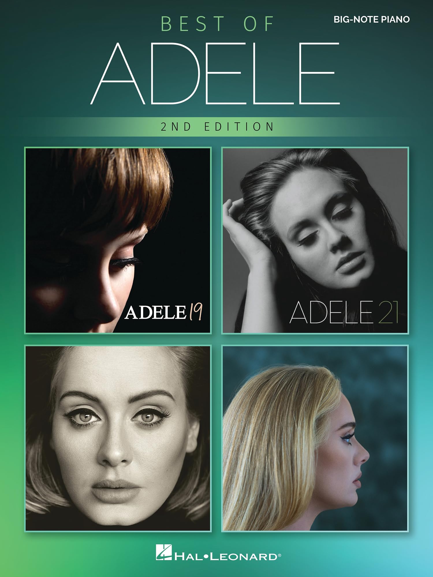 Best of Adele for Big Note Piano – 2nd Edition | 12 Easy Piano Songs with Lyrics and Chords for Beginners and Advanced Players | Hal Leonard Sheet Music Book (Easy Songbook)