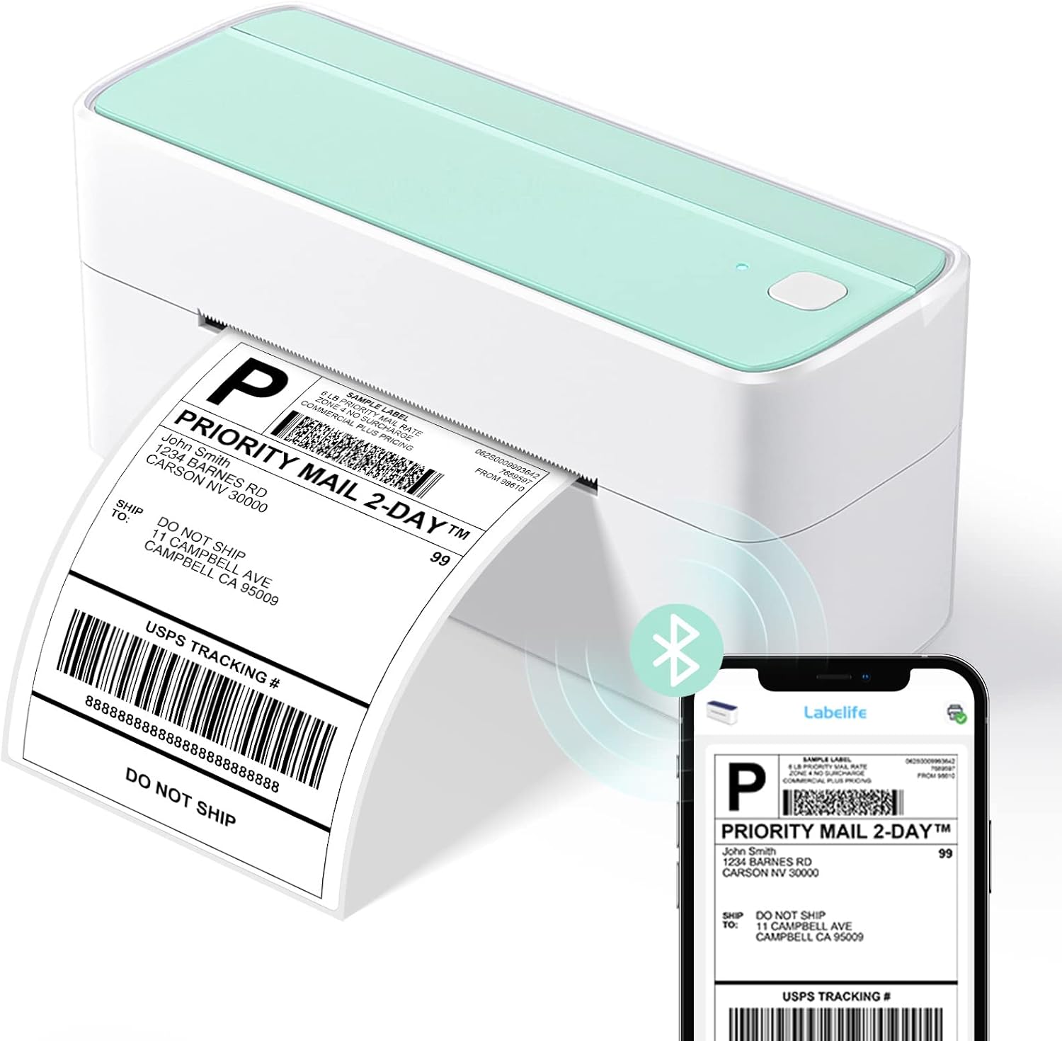 Bluetooth Shipping Label Printer 4x6 Wireless Label