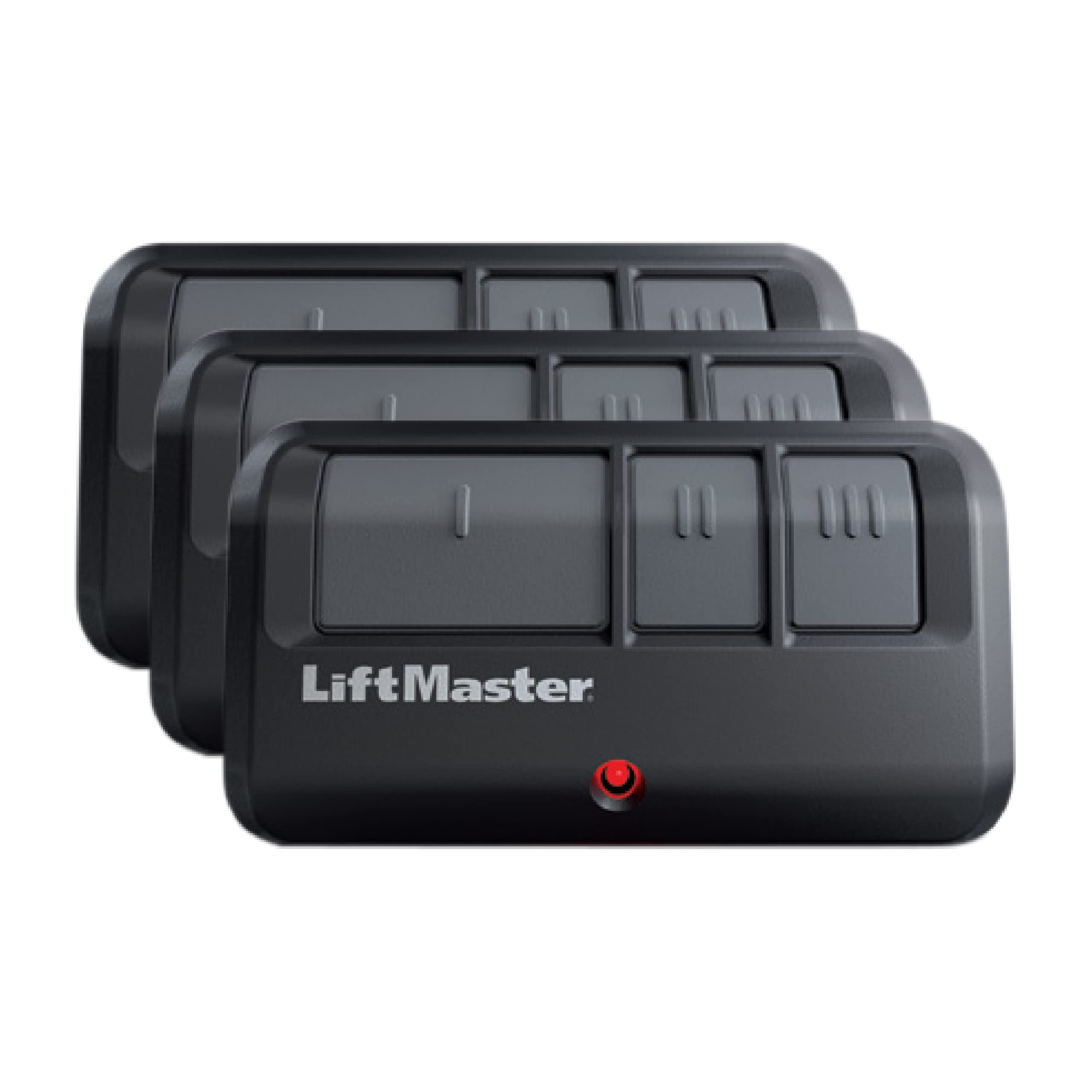 LiftMaster 893Max Security+ 2.0 3-Button Gate Operator Remote Control with Visor Clip - Pack of 3