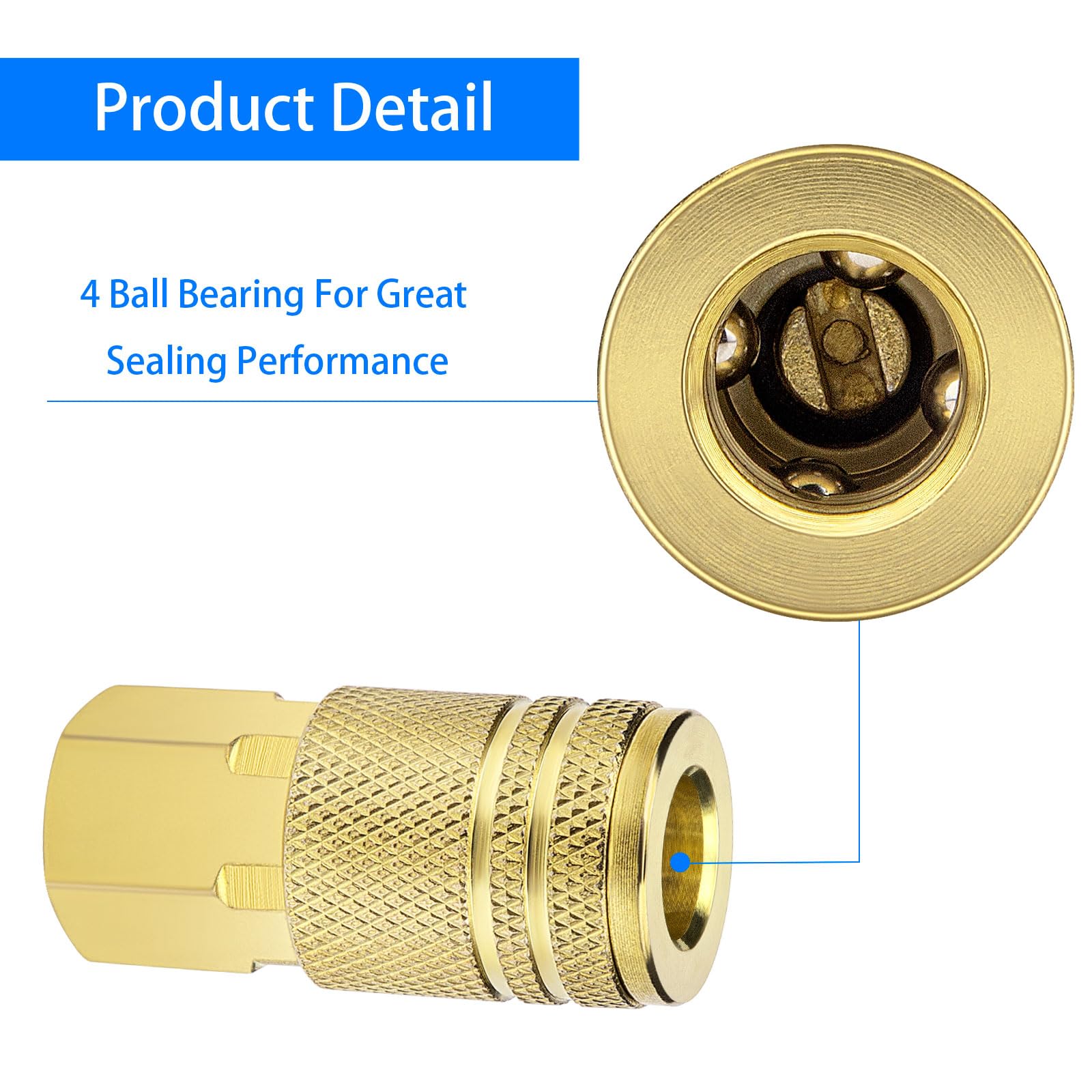 Air Hose Couplers - 2 Pack Quick Connect Fittings -3 Air Hose Couplers - 2 Pack Quick Connect Fittings -3