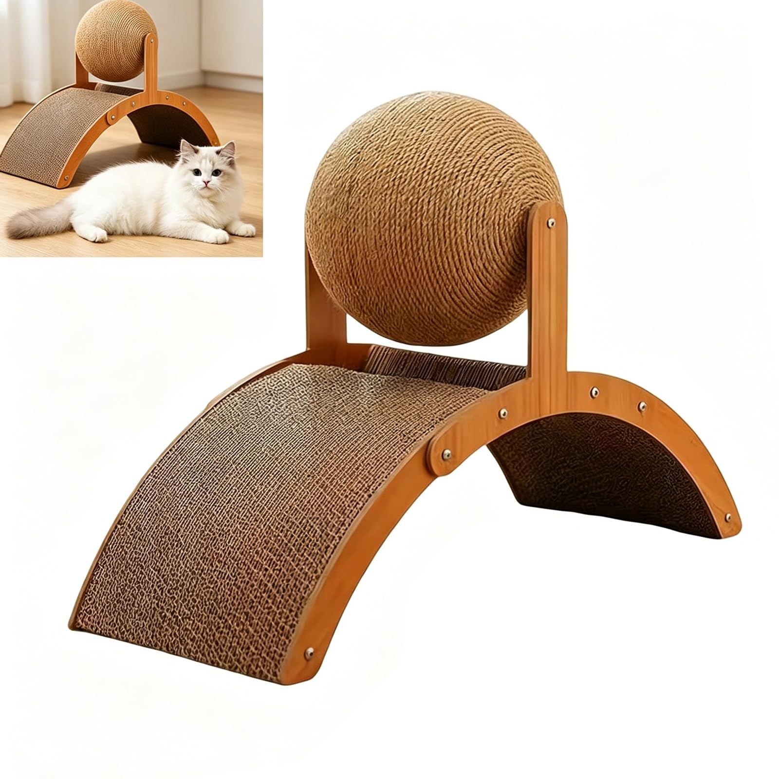 Photo 1 of Pureadee Interactive Cat Scratcher with Wobble Ball