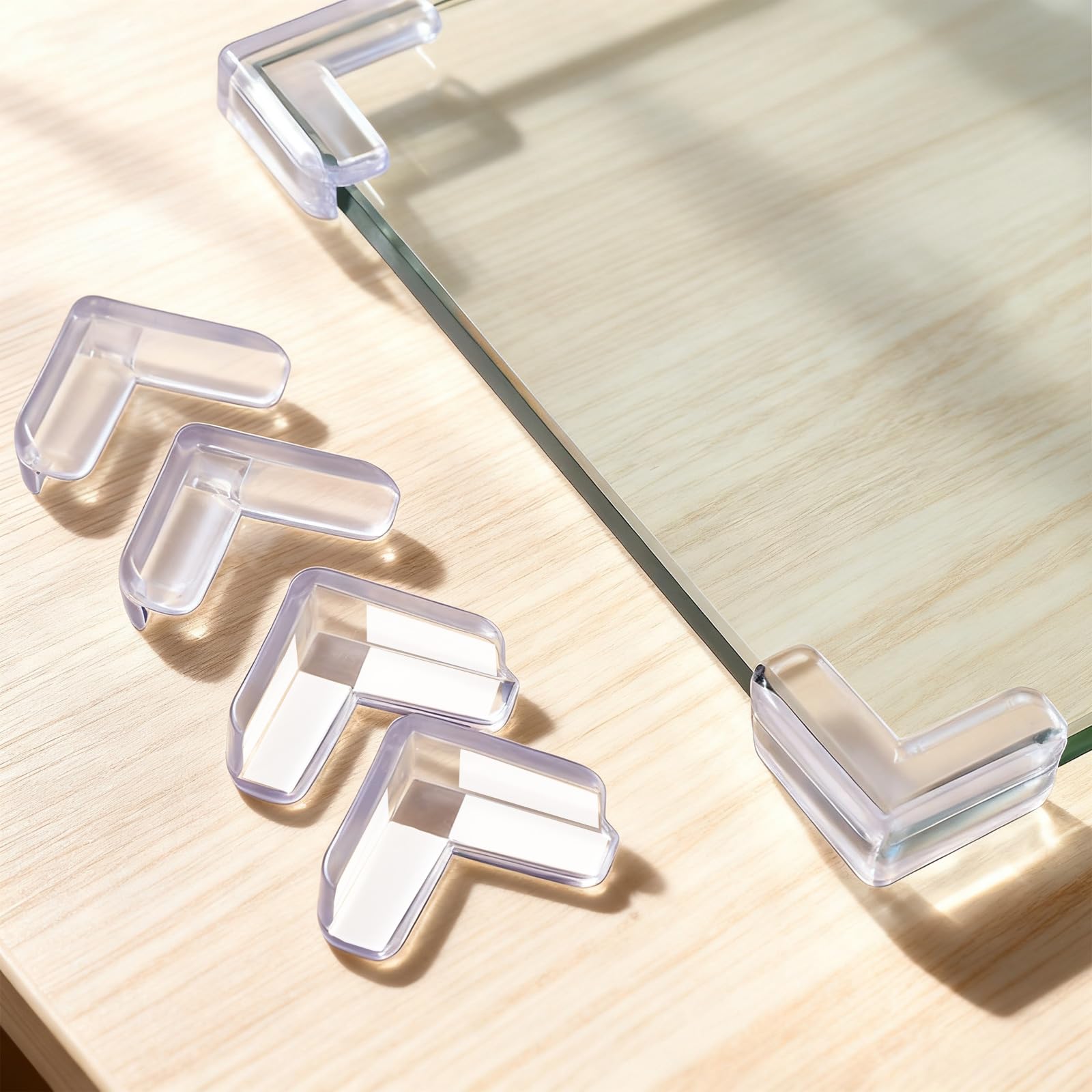Snapklik.com : 12 Packs PVC Transparent L Type Corner Protectors ...