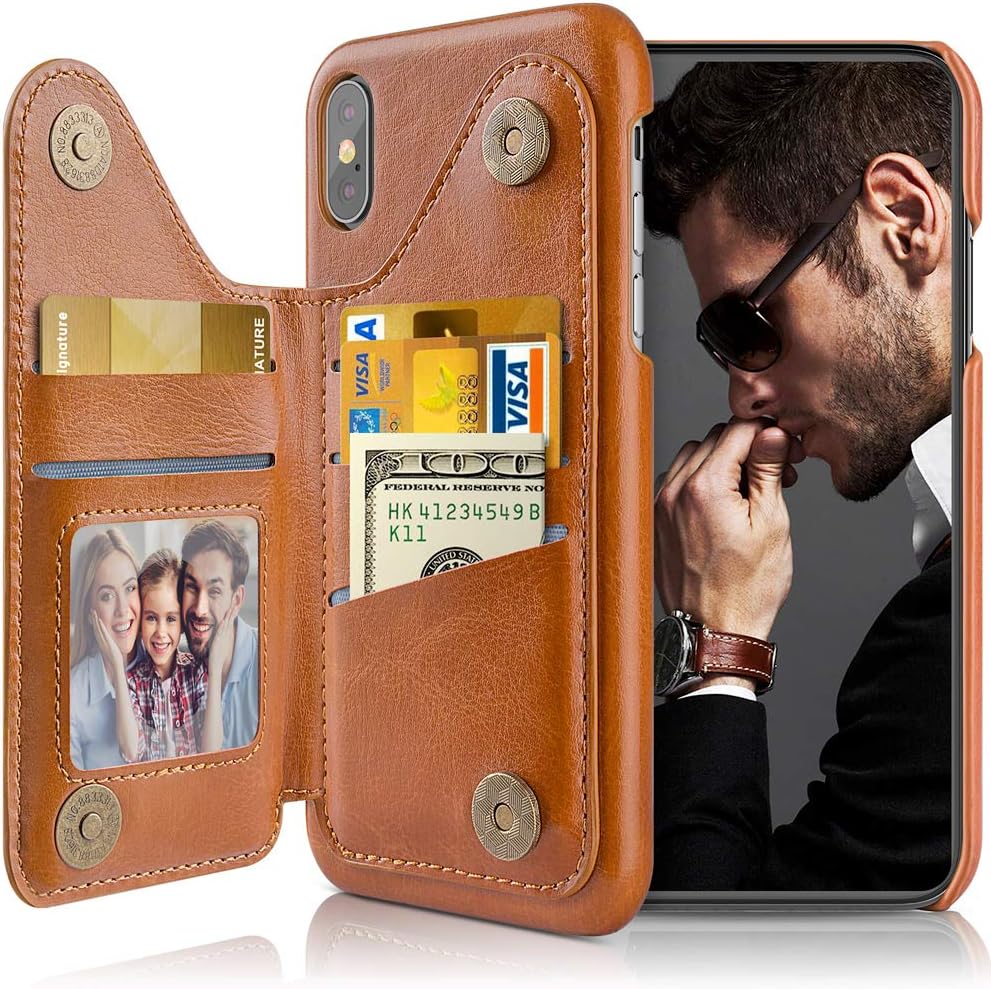 Iphone xs wallet case for men Clearance