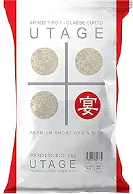 Arroz Japonês para Fazer Sushi Grão Curto Premium Tipo 1 Utage 1Kg - Vietnã