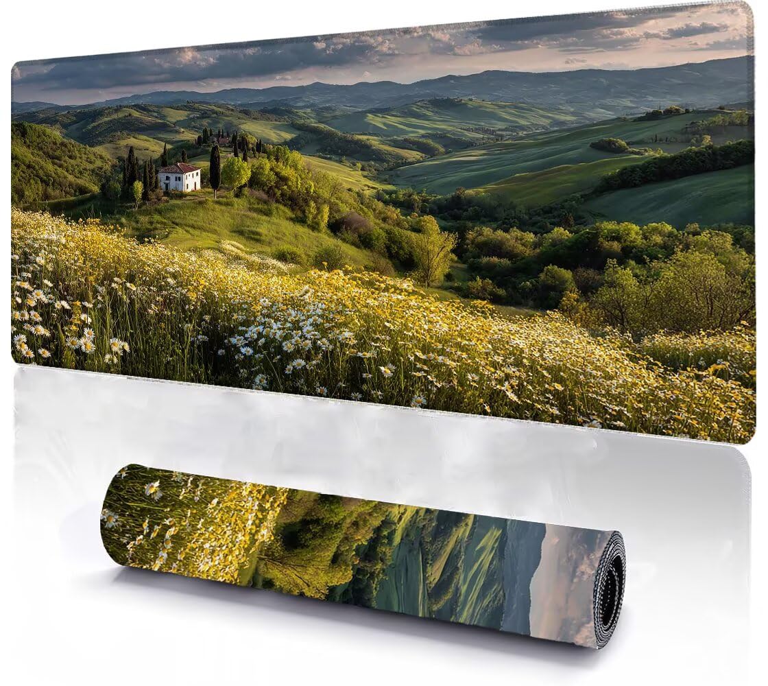 Alfombrilla Ratón XXL 1600x800x3 mm Mouse Pad Grande Gaming Cabaña Alfombrilla Escritorio,con Base de Goma Tapete Escritorio con Bordes Cosidos, Impermeable Antideslizante Ordenador Desk Mat zj-417
