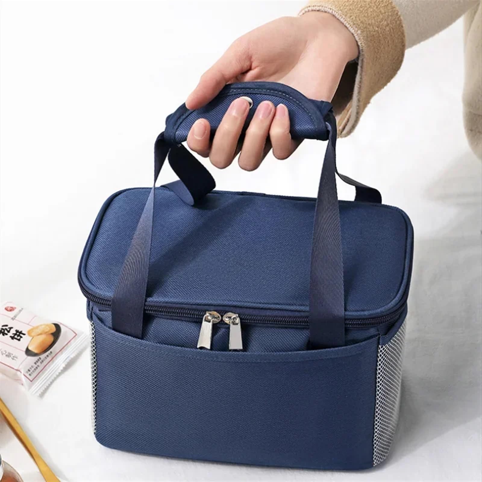 Borsa Per Il Pranzo Borsa frigo isolata, portatile, termica, for picnic, pranzo, contenitore for alimenti da campeggio, pacco ghiaccio, frigorifero termico isolato Per Lavoro, Ufficio, Scuola, Picnic,