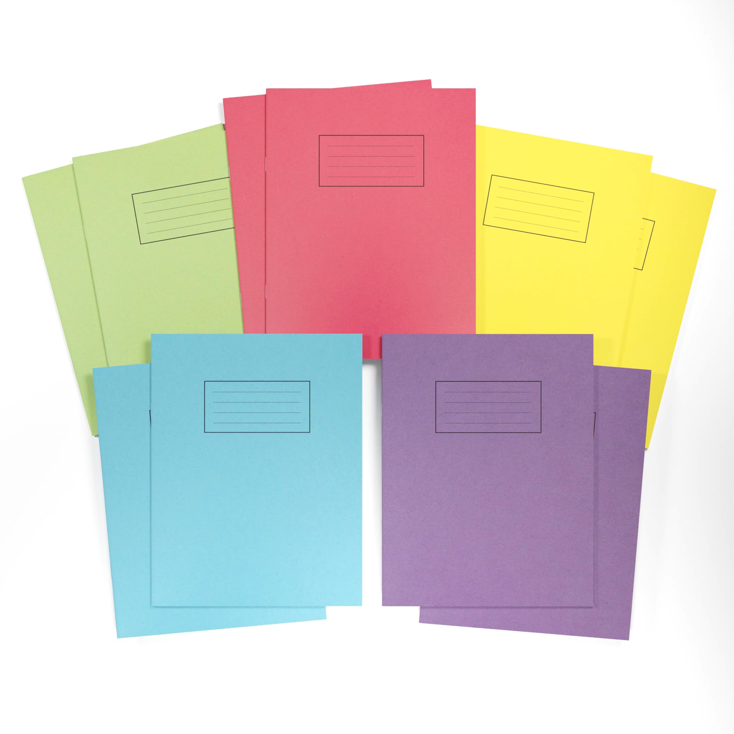 Silvine Exercise Book, 229mm x 178mm, Assorted, Pack of 10 , SV42364