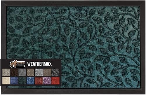 Gorilla Grip WeatherMax - Tapete para todas las estaciones, impermeable, 47x35 pulgadas, goma natural duradera, resistente a manchas y decoloración,
