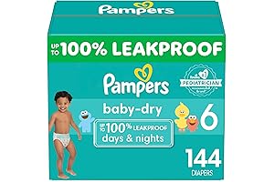 Pampers Baby Dry Diapers Size 6, Ultimate Absorbency for Day and Night